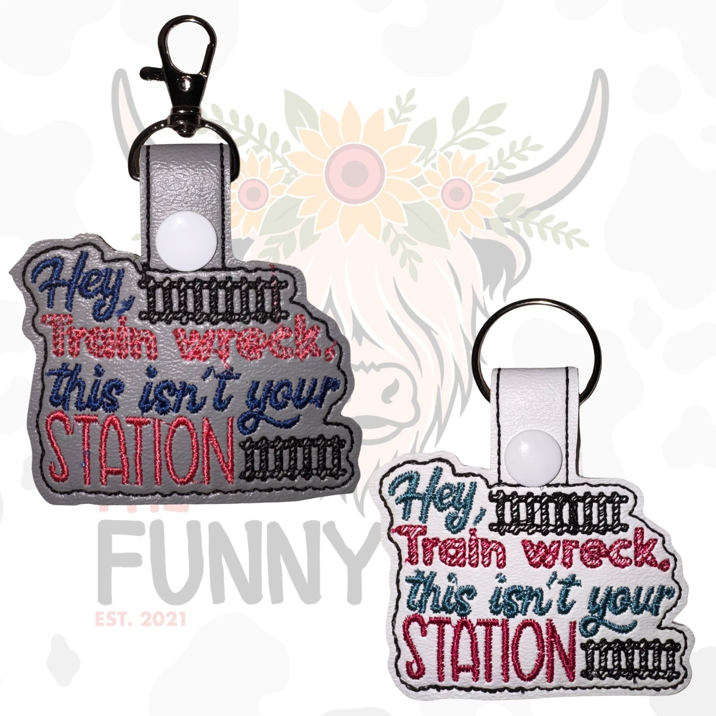 Train Wreck Key Fob