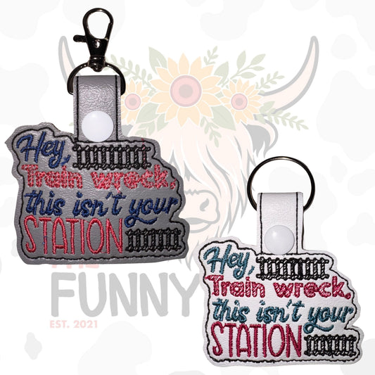 Train Wreck Key Fob
