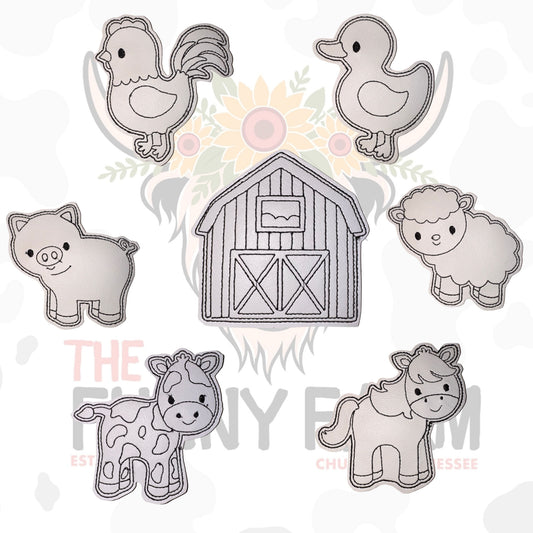 Kids Farm Coloring Patches