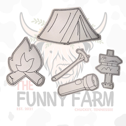 Kids Camping Coloring Patches